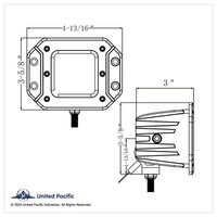 United Pacific - 4 High Power LED Flange Mount Work Light (Flood or Spot)
