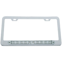 United Pacific - Chrome License Plate Frame w/ 10 LED 9" Light Bar