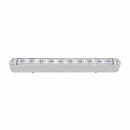 United Pacific - 10 LED 9" Auxiliary Light Bar With Bezel - White LEDs (Clear Lens)