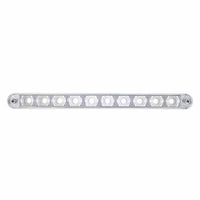 United Pacific - 10 LED 9" Auxiliary Light Bar With Bezel - White LEDs (Clear Lens)