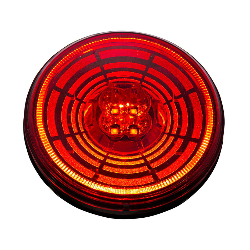 13 LED 4" Round Abyss Back-Up/Turn Signal Light - Red, Amber or White LEDs (Red, Amber or Clear Lens)