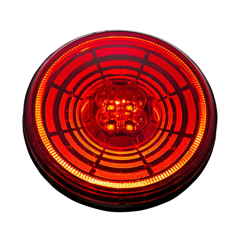 13 LED 4" Round Abyss Back-Up/Turn Signal Light - Red, Amber or White LEDs (Red, Amber or Clear Lens)