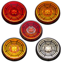 13 LED 4" Round Abyss Back-Up/Turn Signal Light - Red, Amber or White LEDs (Red, Amber or Clear Lens)