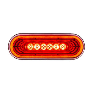 22 LED 6" Oval Abyss Stop, Turn & Tail Light - Red, Amber or White LEDs (Red, Amber or Clear Lens)