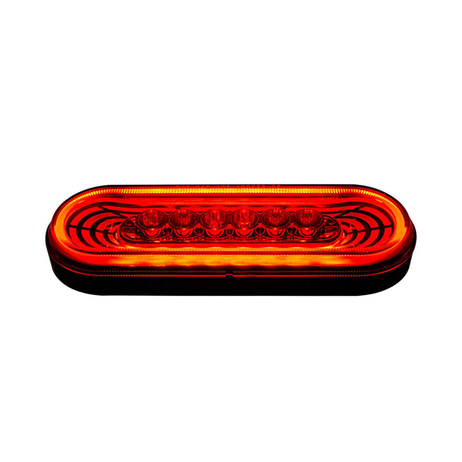 22 LED 6" Oval Abyss Stop, Turn & Tail Light - Red, Amber or White LEDs (Red, Amber or Clear Lens)