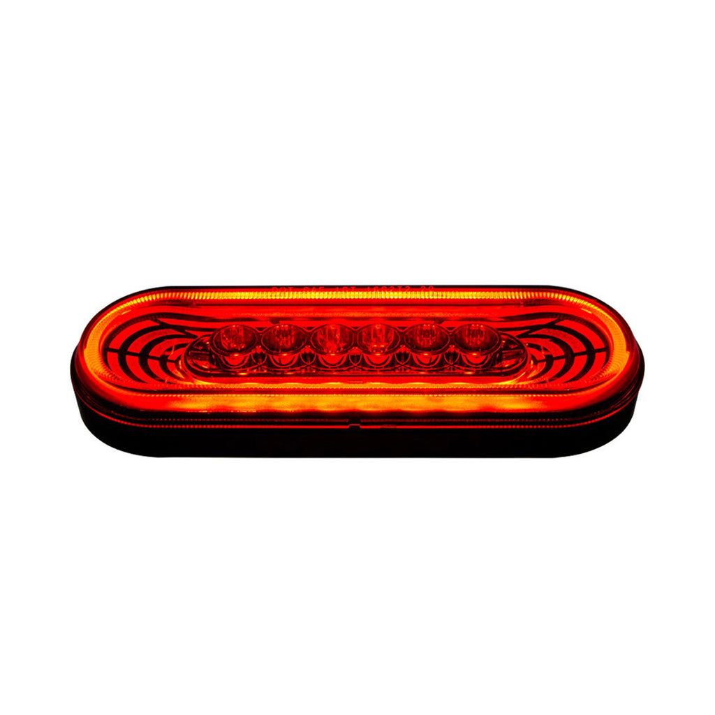 22 LED 6" Oval Abyss Stop, Turn & Tail Light - Red, Amber or White LEDs (Red, Amber or Clear Lens)
