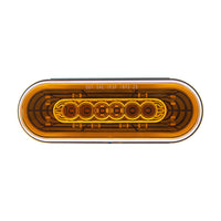 22 LED 6" Oval Abyss Stop, Turn & Tail Light - Red, Amber or White LEDs (Red, Amber or Clear Lens)