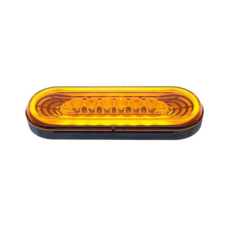 22 LED 6" Oval Abyss Stop, Turn & Tail Light - Red, Amber or White LEDs (Red, Amber or Clear Lens)