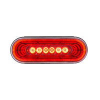 22 LED 6" Oval Abyss Stop, Turn & Tail Light - Red, Amber or White LEDs (Red, Amber or Clear Lens)