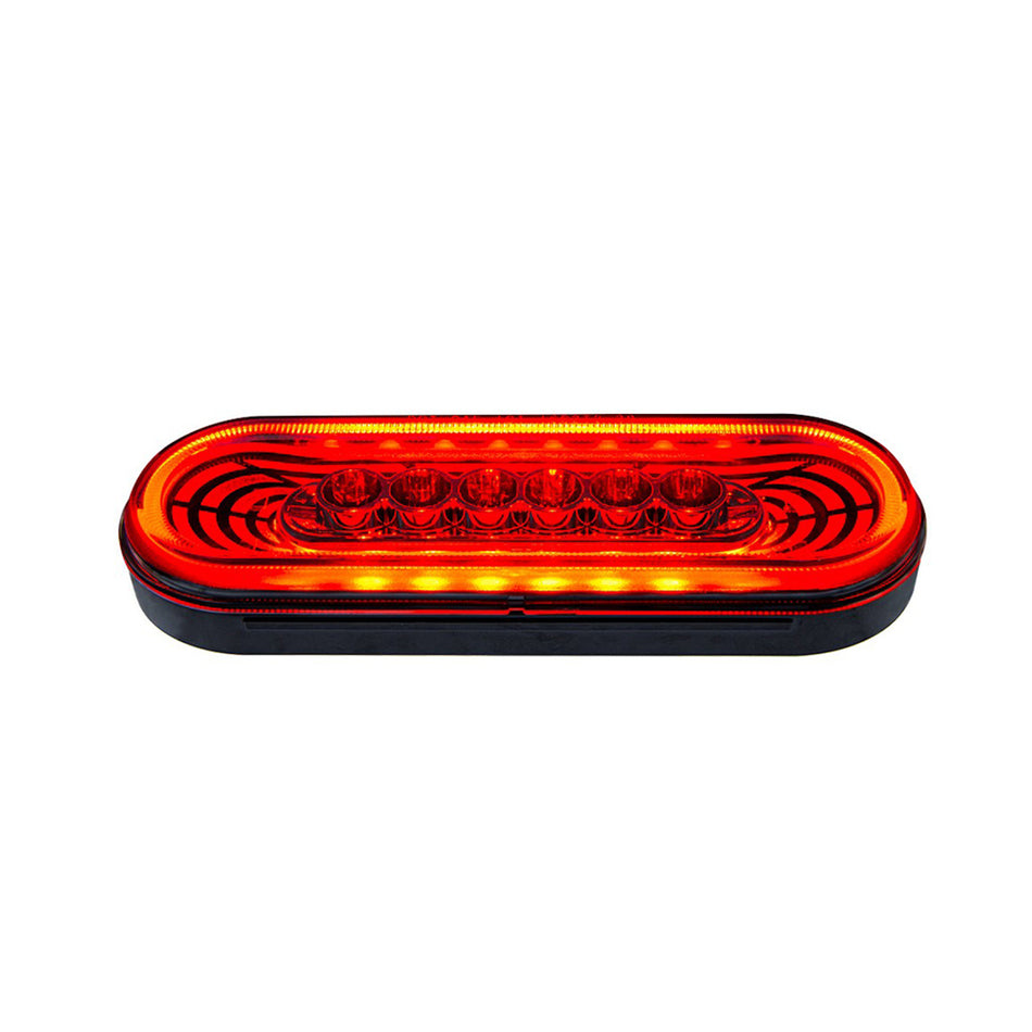 22 LED 6" Oval Abyss Stop, Turn & Tail Light - Red, Amber or White LEDs (Red, Amber or Clear Lens)