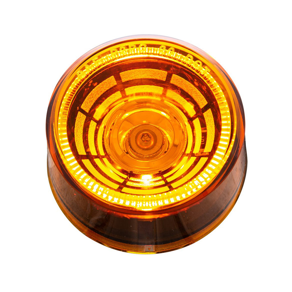 4 LED 2" Round Abyss Clearance/Marker Light - Amber, Red or White LEDs (Amber, Red or Clear Lens)