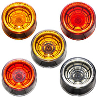 4 LED 2" Round Abyss Clearance/Marker Light - Amber, Red or White LEDs (Amber, Red or Clear Lens)