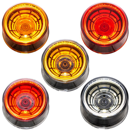 4 LED 2" Round Abyss Clearance/Marker Light - Amber, Red or White LEDs (Amber, Red or Clear Lens)