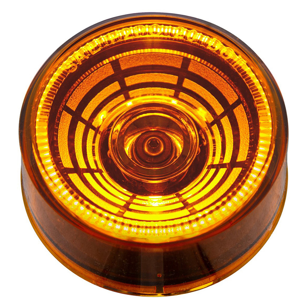 4 LED 2-1/2" Round Abyss Clearance/Marker Light - Amber, Red or White LEDs (Amber, Red or Clear Lens)