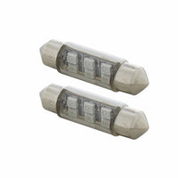 6 SMD High Power Micro LED 6418/6461-36mm Dome Light Bulb - 2-Pack (Amber, Blue, Red or White)