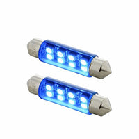 8 SMD High Power Micro LED 211-2 Dome Light Bulb - 2-Pack (Amber, Blue, Red or White)