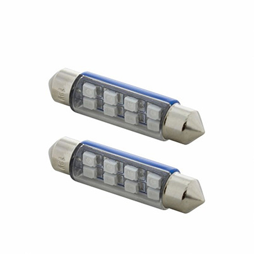 8 SMD High Power Micro LED 211-2 Dome Light Bulb - 2-Pack (Amber, Blue ...