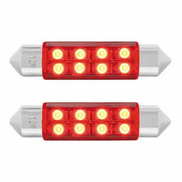 8 SMD High Power Micro LED 211-2 Dome Light Bulb - 2-Pack (Amber, Blue, Red or White)