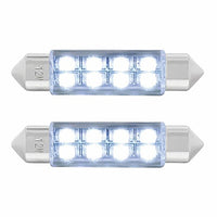 8 SMD High Power Micro LED 211-2 Dome Light Bulb - 2-Pack (Amber, Blue, Red or White)