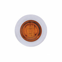 3 LED Dual Function 3/4" Mini Auxiliary/Utility Light With Bezel & Washer - Amber or Red LEDs (Amber, Red or Clear Lens)