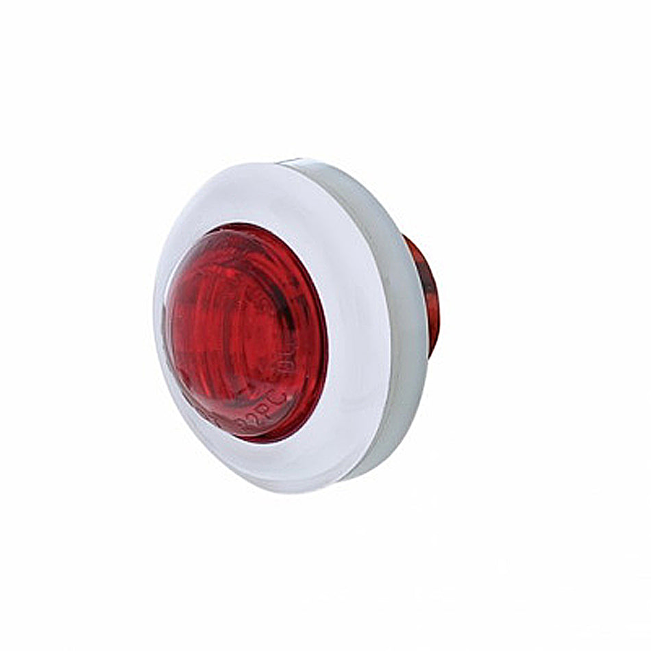 3 LED Dual Function 3/4" Mini Auxiliary/Utility Light With Bezel & Washer - Amber or Red LEDs (Amber, Red or Clear Lens)