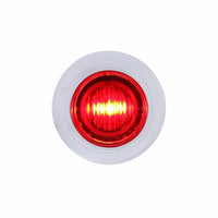3 LED Dual Function 3/4" Mini Auxiliary/Utility Light With Bezel & Washer - Amber or Red LEDs (Amber, Red or Clear Lens)