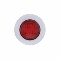 3 LED Dual Function 3/4" Mini Auxiliary/Utility Light With Bezel & Washer - Amber or Red LEDs (Amber, Red or Clear Lens)