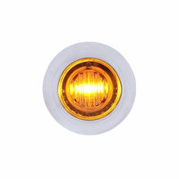3 LED Dual Function 3/4" Mini Auxiliary/Utility Light With Bezel & Washer - Amber or Red LEDs (Amber, Red or Clear Lens)