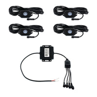 United Pacific - RGB Multi-Color 500 Lumen LED Rock Light 4-Piece Kit