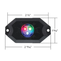 United Pacific - RGB Multi-Color 500 Lumen LED Rock Light 4-Piece Kit