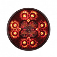 4" Round Combo Light w/ 12 LED Stop, Turn & Tail & 16 LED Back-Up - Red LEDs (Red or Clear Lens)
