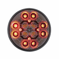 4" Round Combo Light w/ 12 LED Stop, Turn & Tail & 16 LED Back-Up - Red LEDs (Red or Clear Lens)
