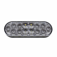6" Oval Combo Light w/ 14 LED Stop, Turn & Tail & 16 LED Back-Up - Red LEDs (Red or Clear Lens)