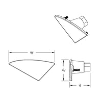 11 Amber LED Fender Signal Light For 2008-2017 Kenworth T660 (Driver or Passenger Side)