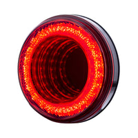 United Pacific - 24 LED 4" Round Mirage Stop, Turn & Tail Light - Red LEDs (Red Lens)