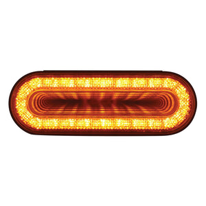 24 LED 6" Oval Mirage Turn Signal Light - Amber LEDs (Amber Lens)