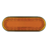 24 LED 6" Oval Mirage Turn Signal Light - Amber LEDs (Amber Lens)
