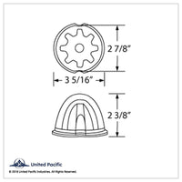 9 LED Dual Function GloLight Watermelon Cab/Auxiliary Light - Amber or Red LEDs (Amber, Red or Clear Lens)