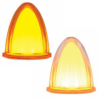9 LED Dual Function GloLight Watermelon Grakon 1000 Style Cab Light - Amber LEDs (Amber or Clear Lens)