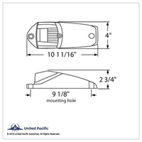 United Pacific - 24 LED GloLight Square Cab Light Kit - Amber LEDs (Amber or Clear Lens)