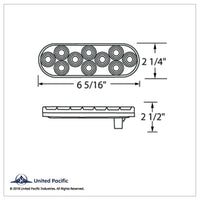 United Pacific - 20 LED 6" Oval Back-Up Light - Competition Series