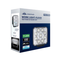 United Pacific - 9 LED High Power 3-7/8" Square or Round Work/Flood Light (White LEDs)
