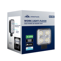 United Pacific - 4 LED High Power 3" Square Work Flood Light