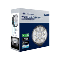 United Pacific - 9 LED High Power 3-7/8" Square or Round Work/Flood Light (White LEDs)