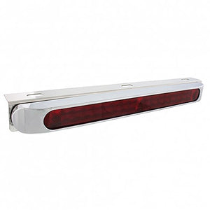 Stainless Light Bracket w/ 19 LED 17" Light Bar (with or without Bezel) - Red LEDs (Red or Clear Lens)