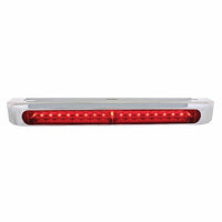 Stainless Light Bracket w/ 19 LED 17" Light Bar (with or without Bezel) - Red LEDs (Red or Clear Lens)