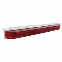 Stainless Light Bracket w/ 19 LED 17" Light Bar (with or without Bezel) - Red LEDs (Red or Clear Lens)