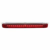 Stainless Light Bracket w/ 19 LED 17" Light Bar (with or without Bezel) - Red LEDs (Red or Clear Lens)