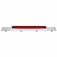 Chrome Top Mud Flap Plate With 19 LED 17" Light Bar (with or without Bezel) - Red LEDs (Red Lens)