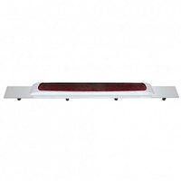 Chrome Top Mud Flap Plate With 19 LED 17" Light Bar (with or without Bezel) - Red LEDs (Red Lens)